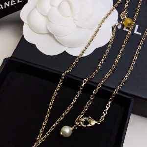 3 star double c tassel necklace gold for women 2799