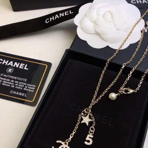 14 star double c tassel necklace gold for women 2799