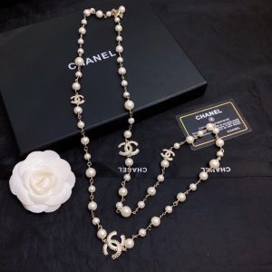 1 multi layered pearl necklace gold tone for women 2799