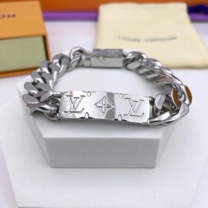 1 monogram chain bracelet silver tone for men m00855 2799