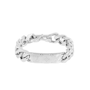 4 monogram chain bracelet silver tone for men m00855 2799