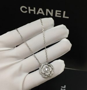 1 bouton de camlia necklace silver tone for women j12071 3599591939884 2799