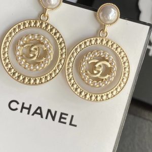 3 concentric circles earrings gold tone for women 2799