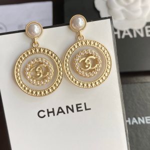 6 concentric circles earrings gold tone for women 2799