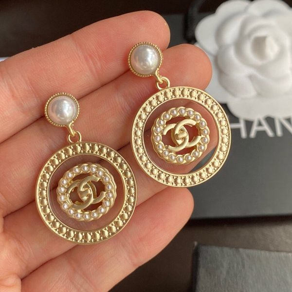 7 concentric circles earrings gold tone for women 2799