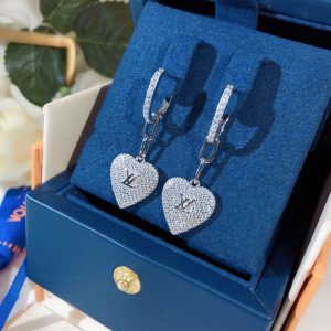 14 engraving lv signature twinkle earrings silver tone for women 2799