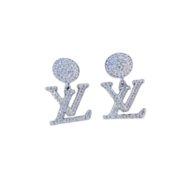 4 lv iconic twinkle earrings silver tone for women 2799
