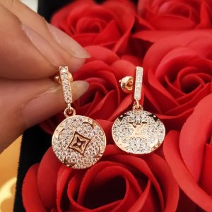 2 color blossom earrings pink gold tone for women 2799