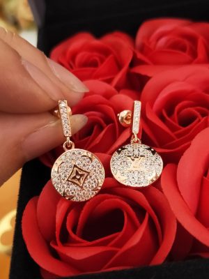 2 color blossom earrings pink gold tone for women 2799