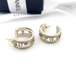 1 engraving the letter chanel earrings gold tone for women 2799