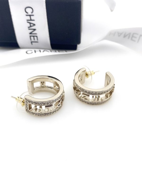 1 engraving the letter chanel earrings gold tone for women 2799