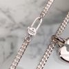 broken heart necklace silver tone for women 2799