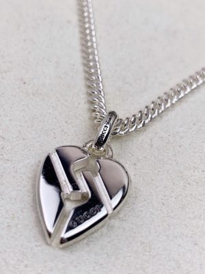 1-Broken Heart Necklace Silver Tone For Women   2799