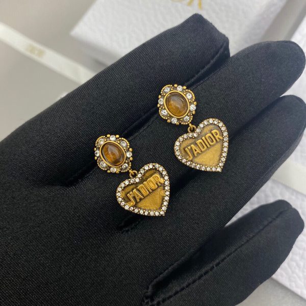 1 engraved jadior heart earrings gold tone for women 2799