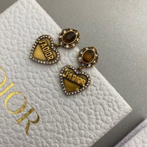 5 engraved jadior heart earrings gold tone for women 2799