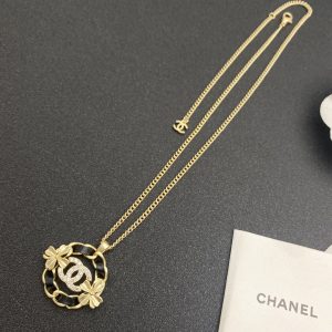 5 black circle pendant necklace gold tone for women 2799 1