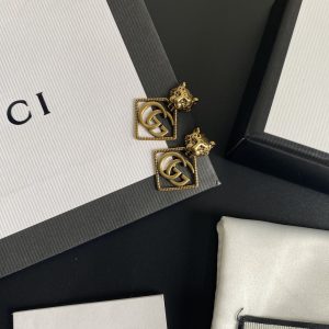 7 leopard rhombus earrings gold tone for women 2799