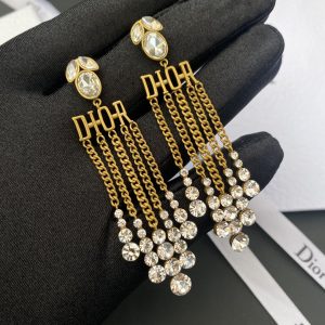 tassel twinkle stone earrings gold tone for women 2799