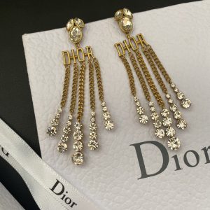 1 tassel twinkle stone earrings gold tone for women 2799