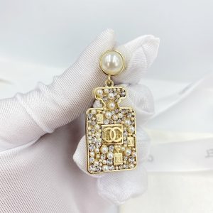 2 perfume bottle earrings gold tone for women 2799