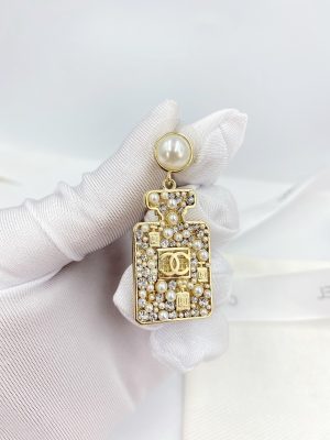 2 perfume bottle earrings gold tone for women 2799