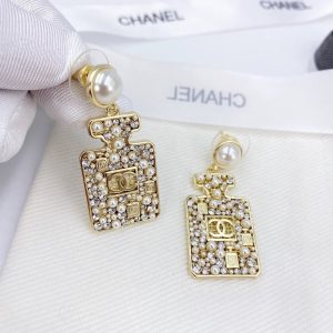 5 perfume bottle earrings gold tone for women 2799