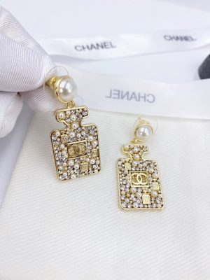 5 perfume bottle earrings gold tone for women 2799