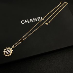 yellow bberry black sun shape necklace gold tone for women 2799