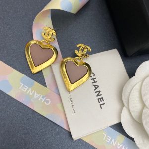 1 yellow thick bcats heart earrings gold tone for women 2799