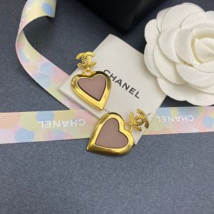 8 yellow thick border heart earrings gold tone for women 2799