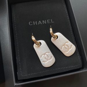 5 dangling big tag earrings gold tone for women 2799