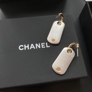 6 dangling big tag earrings gold tone for women 2799