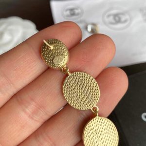 5 printed many details earrings gold tone for women 2799