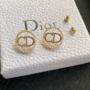 cd earrings gold tone for women 2799