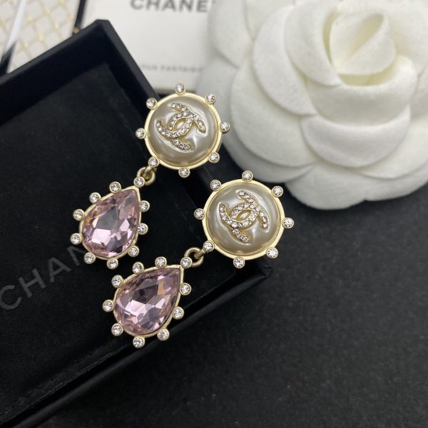 3 purple oval stone earrings gold tone for women 2799 1