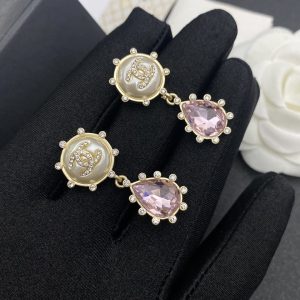 11 purple oval stone earrings gold tone for women 2799 1