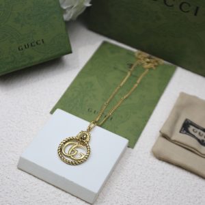 lion head necklace gold tone for women 2799