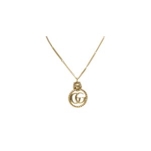 4 lion head necklace gold tone for women 2799
