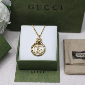 9 lion head necklace gold tone for women 2799