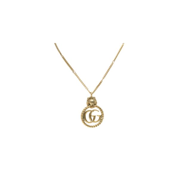 11 lion head necklace gold tone for women 2799
