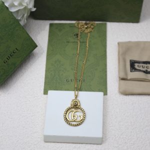 14 lion head necklace gold tone for women 2799