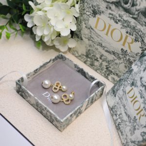 7 dior tribales pearl earrings gold tone for women 2799