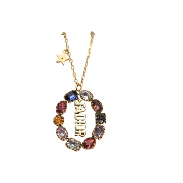 4 colorful twinkle stones pendant necklace gold tone for women 2799