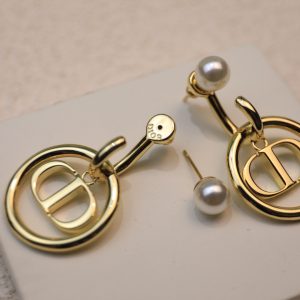 metal cd circle earrings gold tone for women 2799