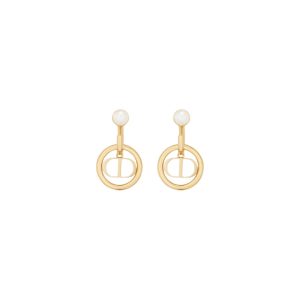4-Metal Cd Circle Earrings Gold Tone For Women   2799