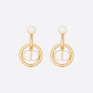 6 metal cd circle earrings gold tone for women 2799