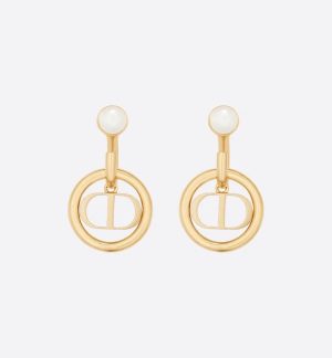 6 metal cd circle earrings gold tone for women 2799