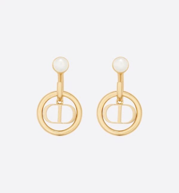 6 metal cd circle earrings gold tone for women 2799