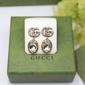 1 double g earrings with crystals gold tone for women 629659 j1d50 8066 2799