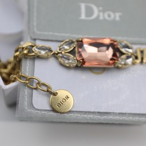 1 big rectangle twinkle stone chain bracelet gold tone for women 2799